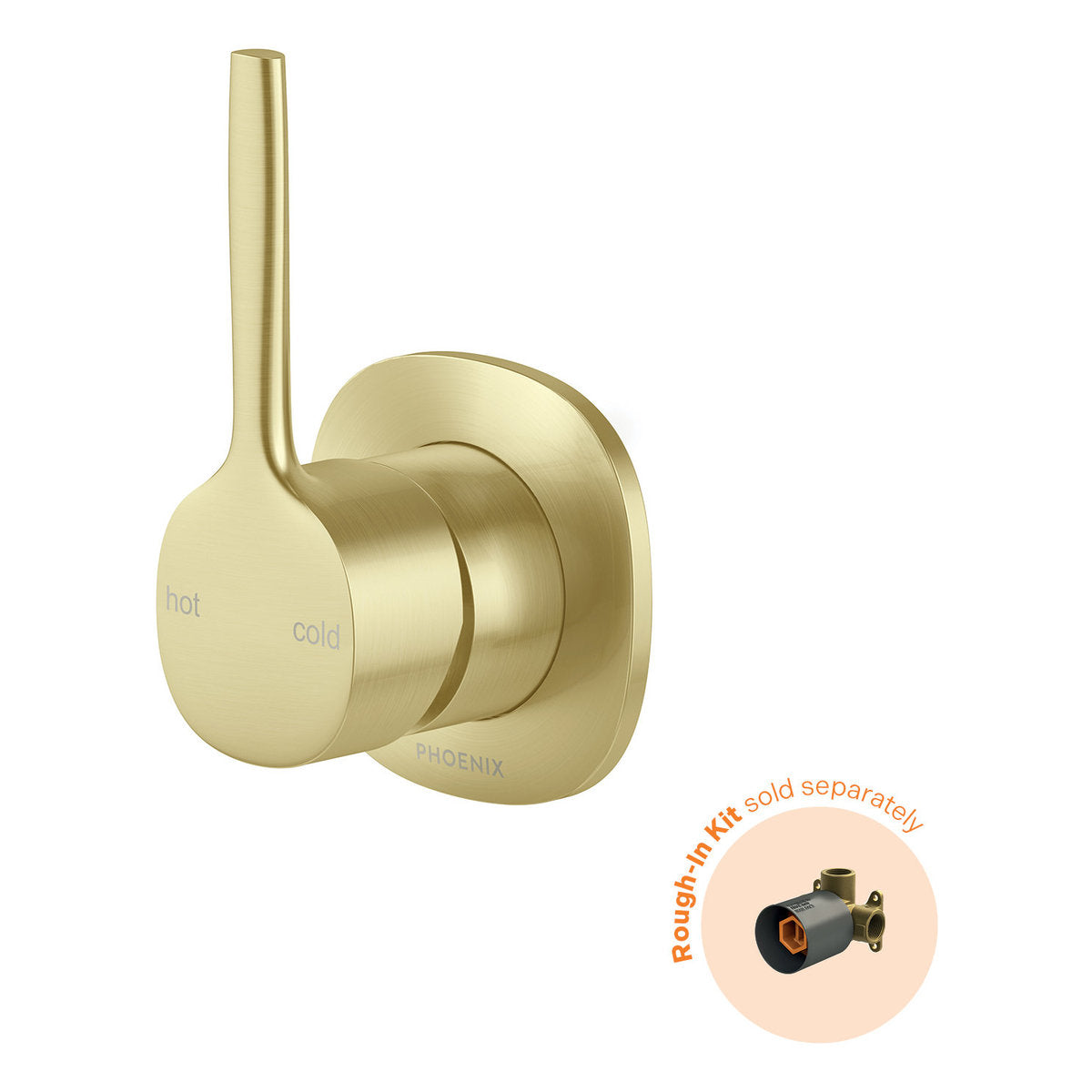 Phoenix Vask SwitchMix Shower/Wall Mixer Pin Up (Fit-Off Kit Only) - Lead Free, Brushed Gold