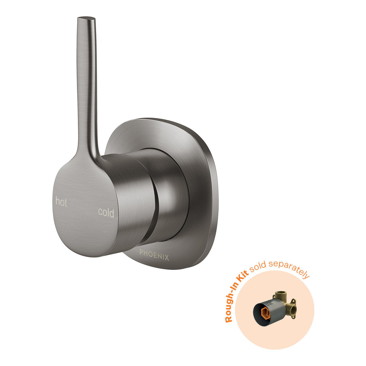 Phoenix Vask SwitchMix Shower/Wall Mixer Pin Up (Fit-Off Kit Only) - Lead Free, Brushed Carbon