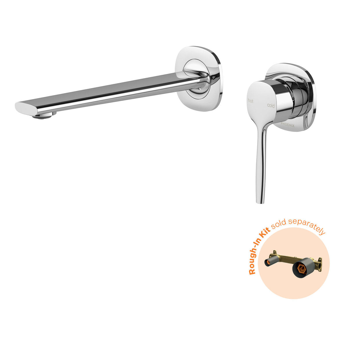 Phoenix Vask SwitchMix Wall Basin/Bath Mixer Set (Fit-Off Kit Only) - Lead Free, Chrome