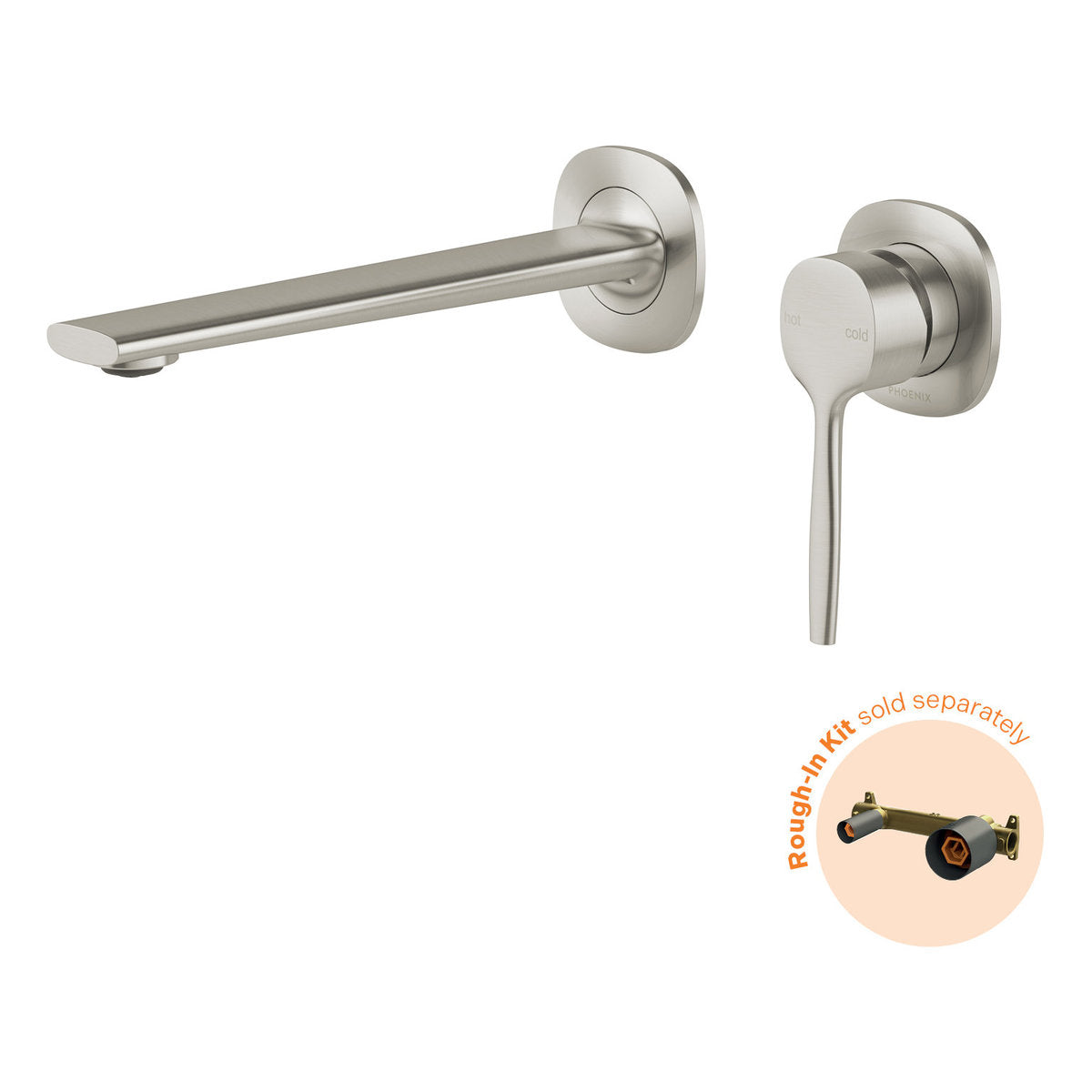 Phoenix Vask SwitchMix Wall Basin/Bath Mixer Set (Fit-Off Kit Only) - Lead Free, Brushed Nickel