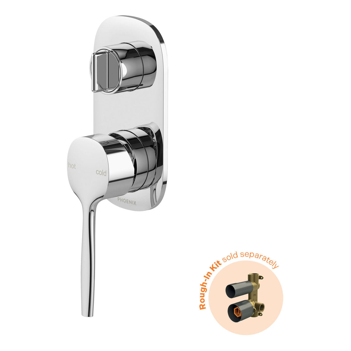 Phoenix Vask SwitchMix Shower/Bath Diverter Mixer (Fit-Off Kit Only) - Lead Free, Chrome