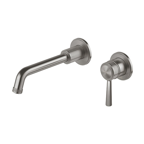 Phoenix Wiltern SwitchMix Wall Basin/Bath Mixer Set, Brushed Carbon