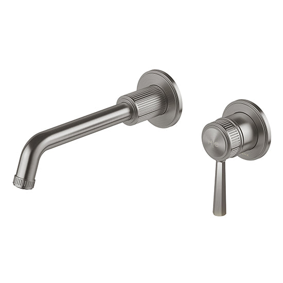 Phoenix Wiltern SwitchMix Wall Basin/Bath Mixer Set Fit-Off Kit, Brushed Carbon