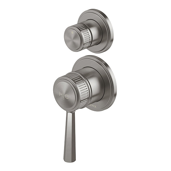 Phoenix Wiltern SwitchMix Shower/Bath Diverter Mixer Fit-Off Kit, Brushed Carbon