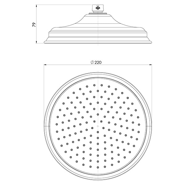 Phoenix Wiltern Shower Rose, Brushed Nickel