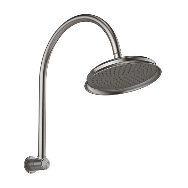 Phoenix Wiltern High-Rise Shower Arm & Rose, Brushed Carbon