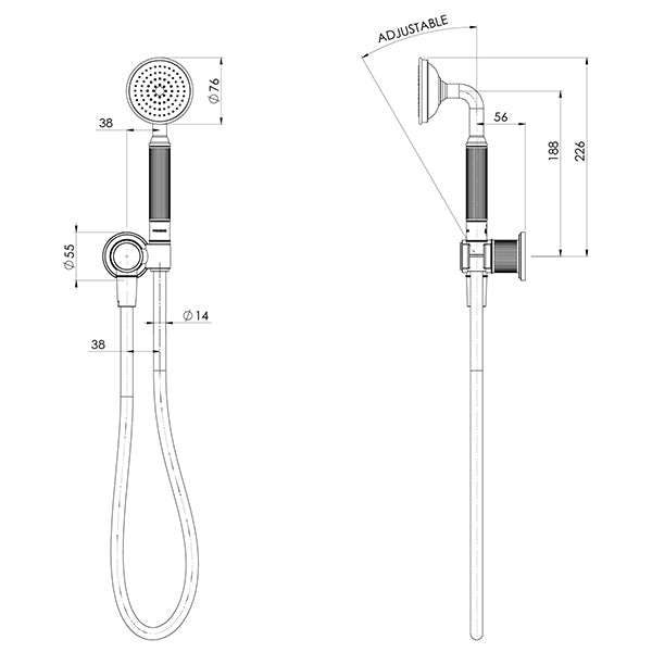 Phoenix Wiltern Hand Shower, Brushed Nickel