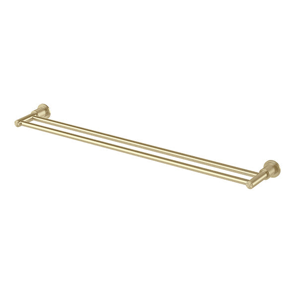 Phoenix Wiltern Double Towel Rail 800mm, Brushed Gold