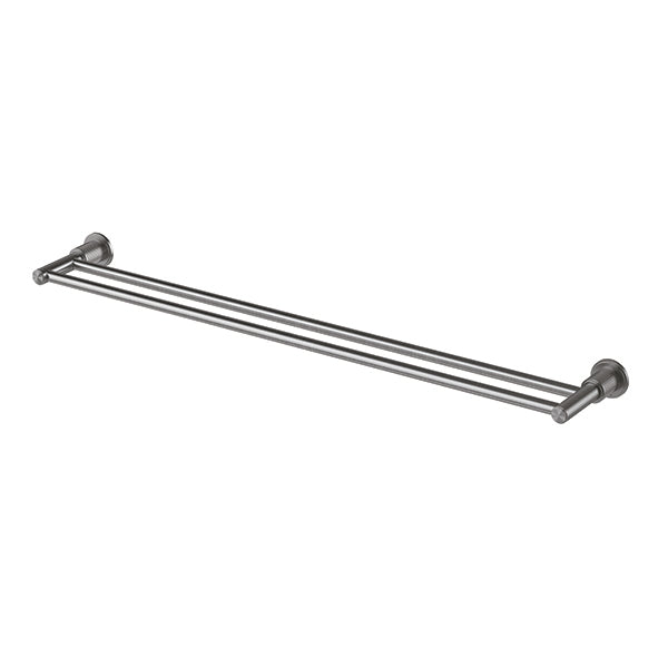 Phoenix Wiltern Double Towel Rail 800mm, Brushed Carbon