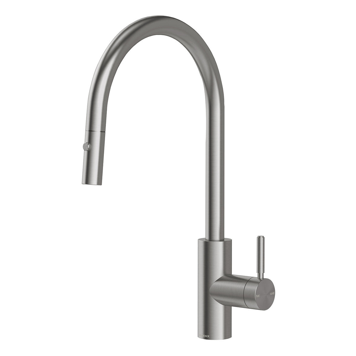 Phoenix Vivid MKII Pull Out Sink Mixer 240mm Gooseneck - Lead Free, Brushed Carbon