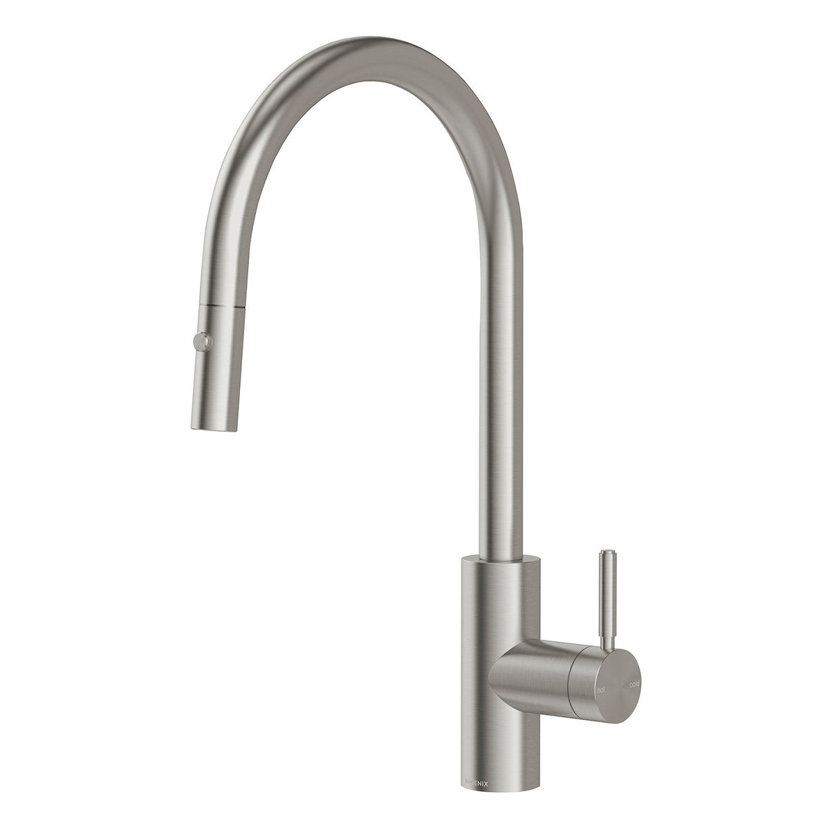 Phoenix Vivid MKII Pull Out Sink Mixer 240mm Gooseneck - Lead Free, Stainless Steel