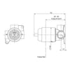Builders Shower / Wall Mixer Body Only, Lead Free - Brushed Nickel