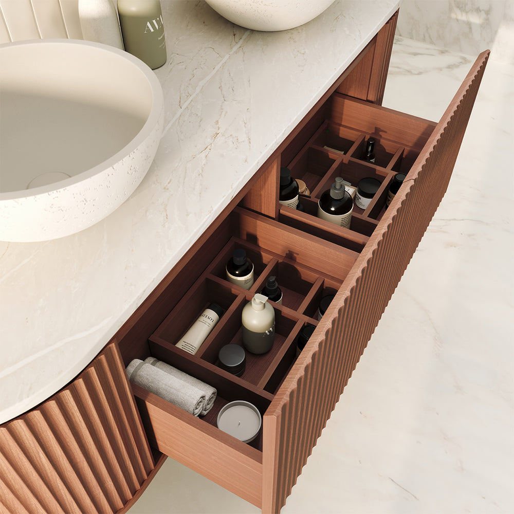 Fienza Empire Pill Walnut 1500 Wall Hung Cabinet
