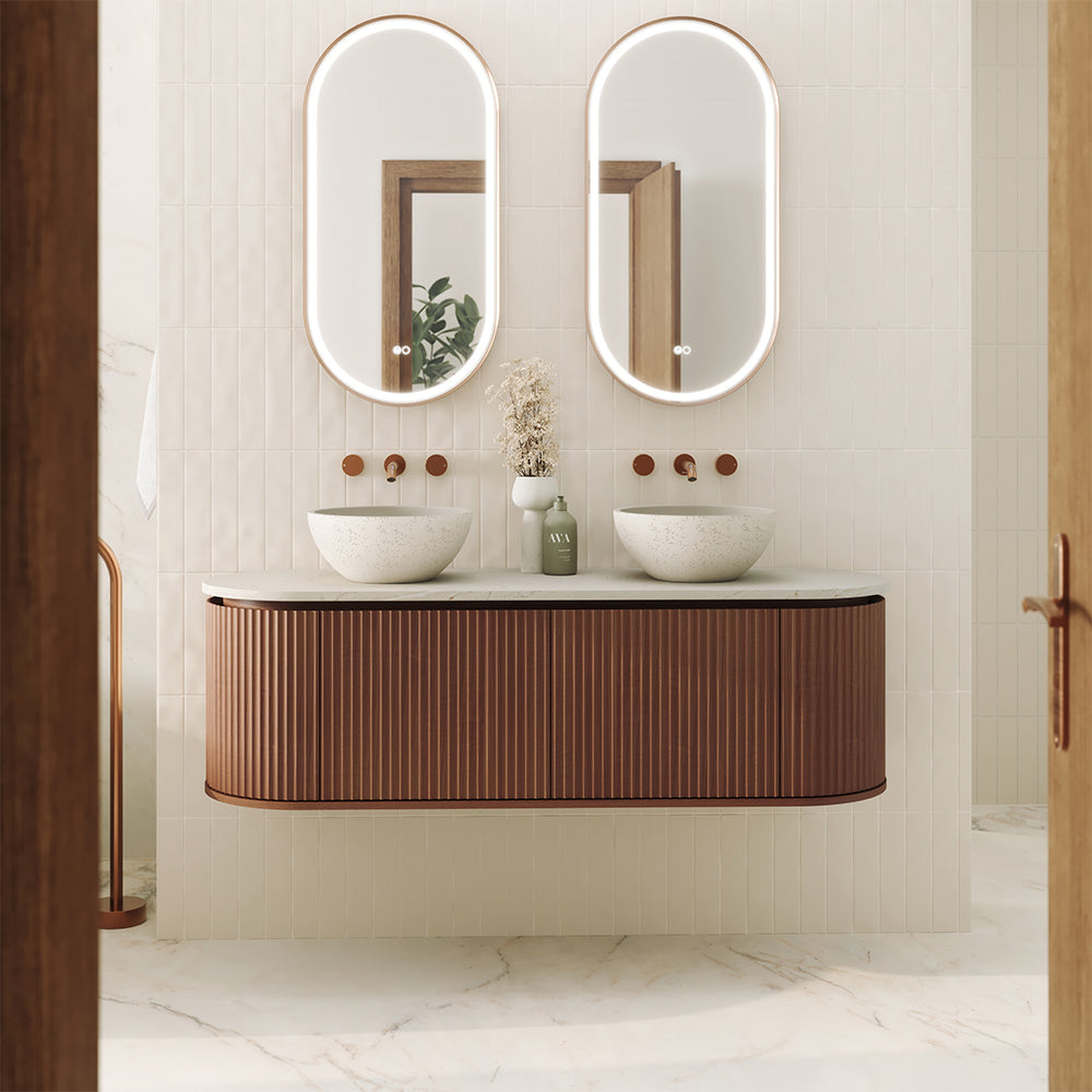 Fienza Empire Pill Walnut 1500 Wall Hung Cabinet