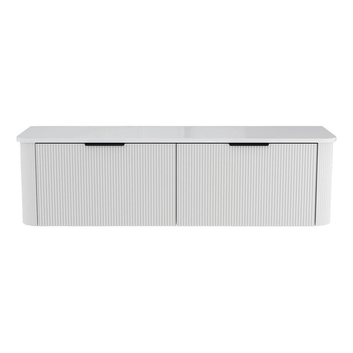 Fienza Minka Curved Satin White 1500 Wall Hung Cabinet