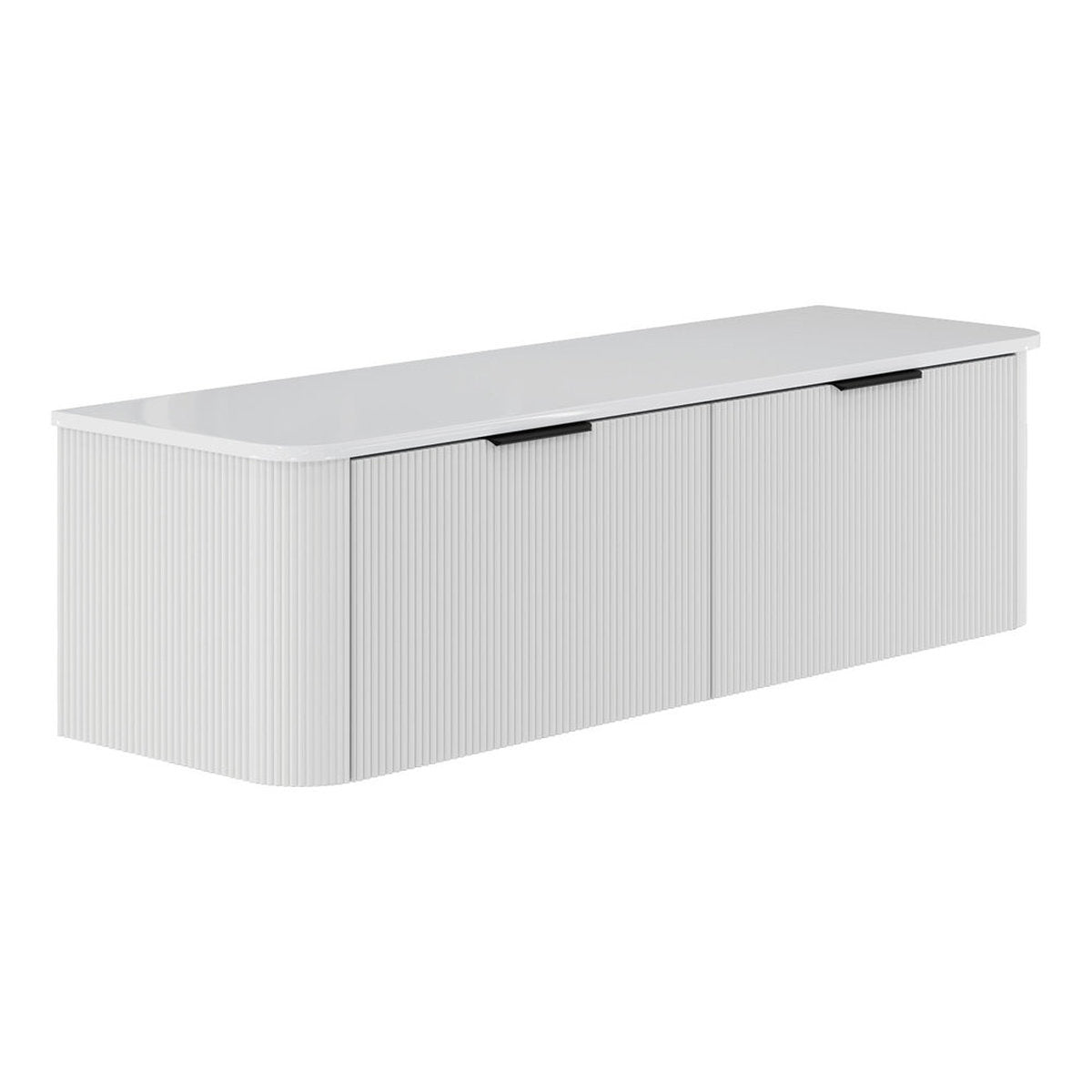 Fienza Minka Curved Satin White 1500 Wall Hung Cabinet