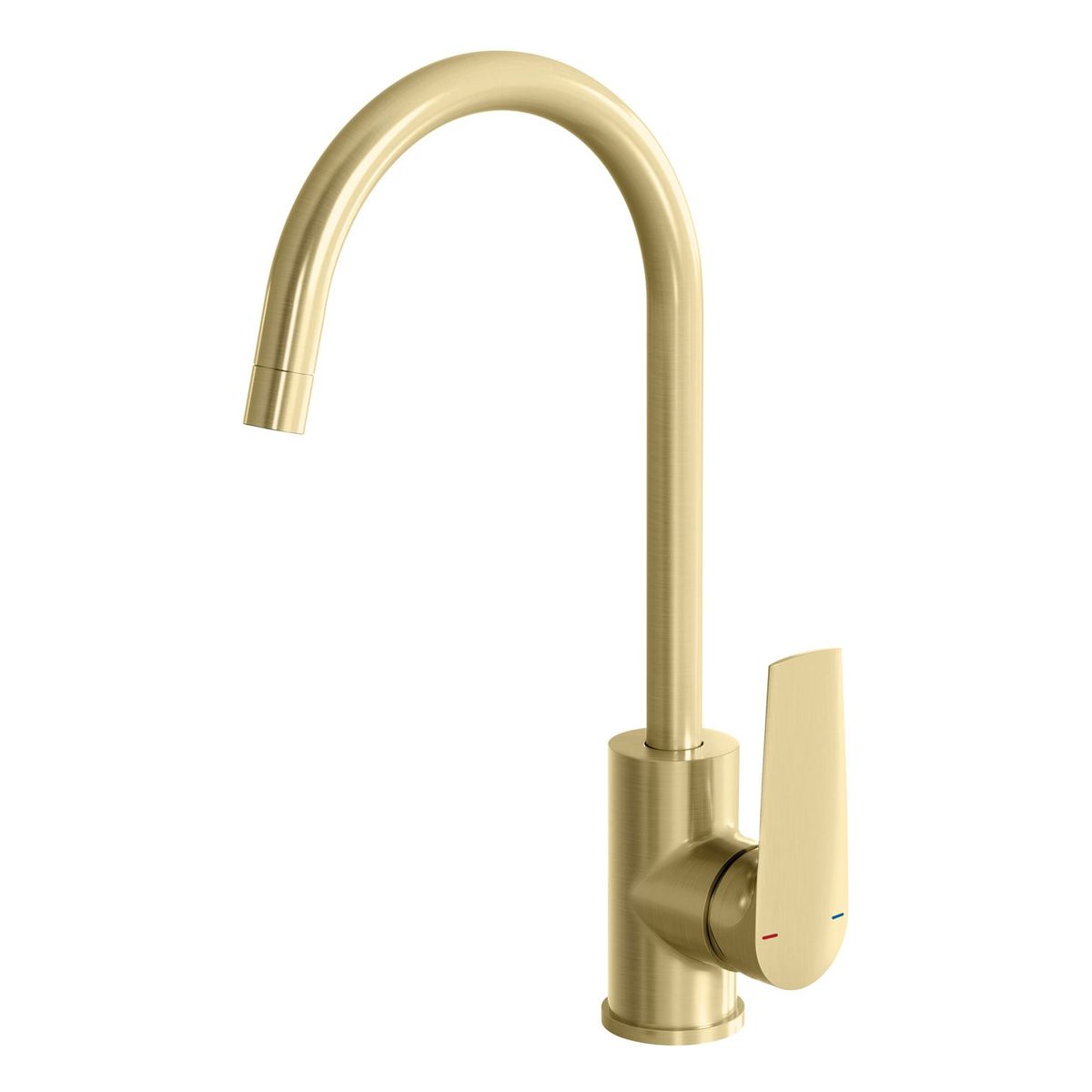 Arlo Sink Mixer 200mm Gooseneck - Brushed Gold, Lead Free