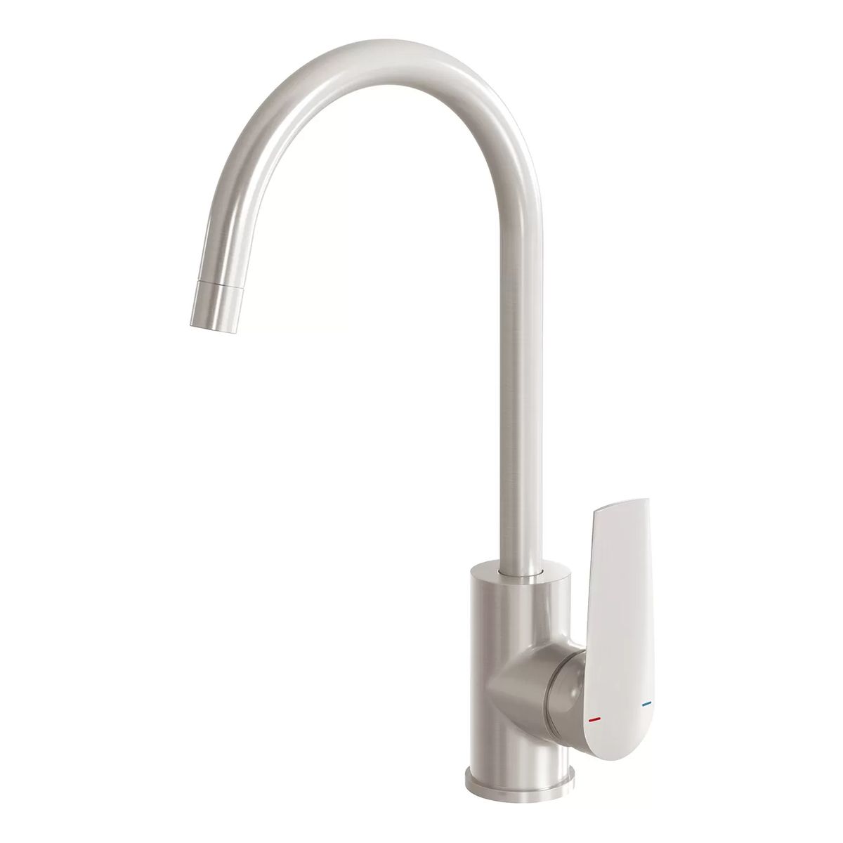 Arlo Sink Mixer 200mm Gooseneck, 6 Star, Lead Free - Brushed Nickel