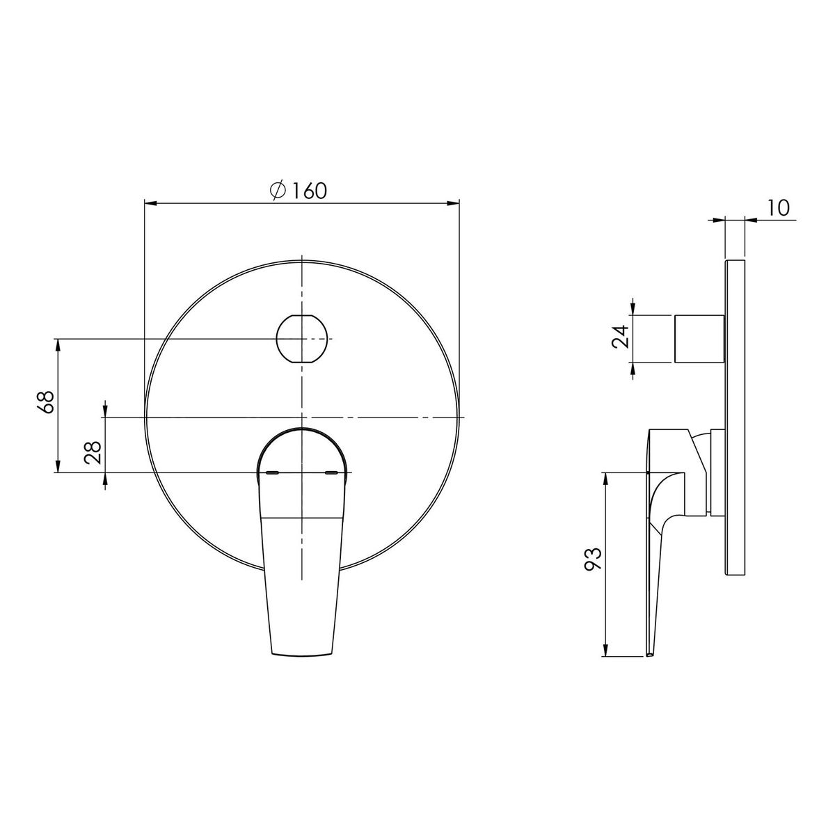 Arlo Shower / Bath Diverter Mixer Trim Kit Only - Brushed Nickel
