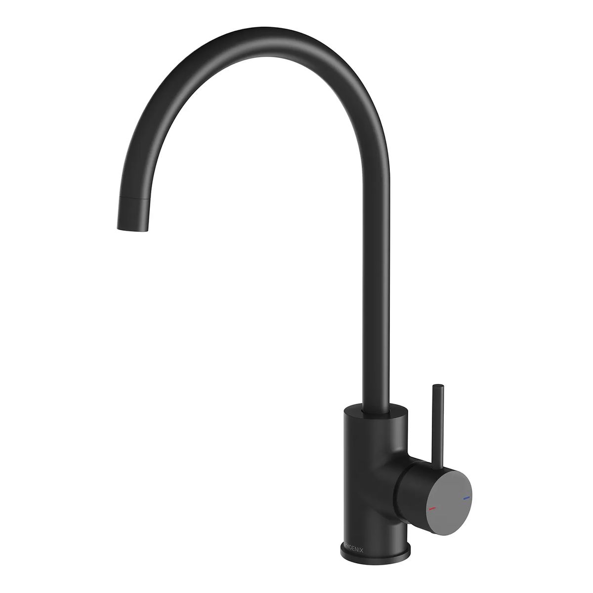 Pina Sink Mixer 200mm Gooseneck, 6 Star, Lead Free - Matte Black