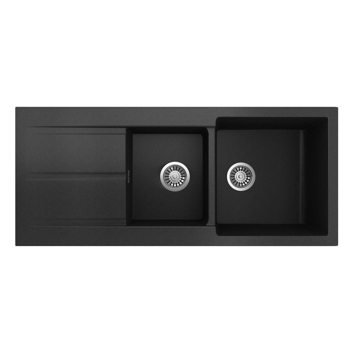Seima Oros 1160 Arqstone Sink - Black, No Taphole, Reversible