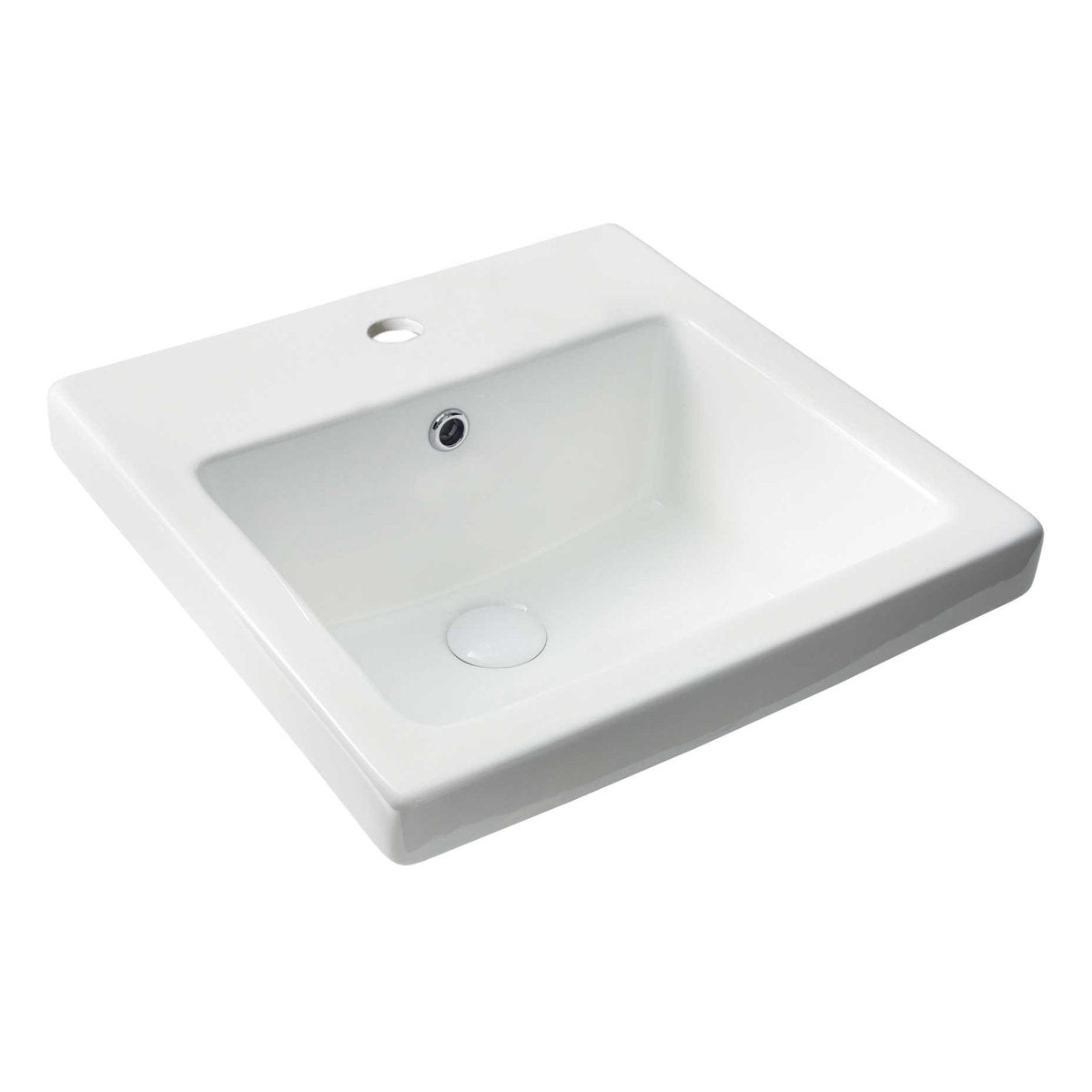 Seima Kyra 017 Ceramic Basin - White Gloss, No Taphole