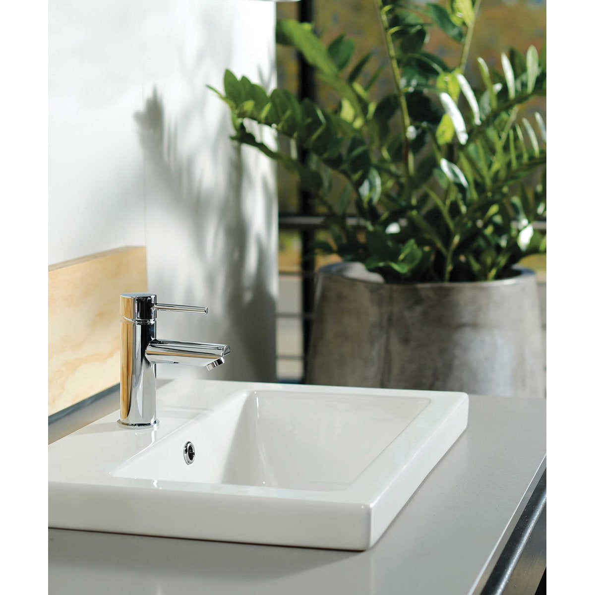 Seima Kyra 017 Ceramic Basin - White Gloss, No Taphole