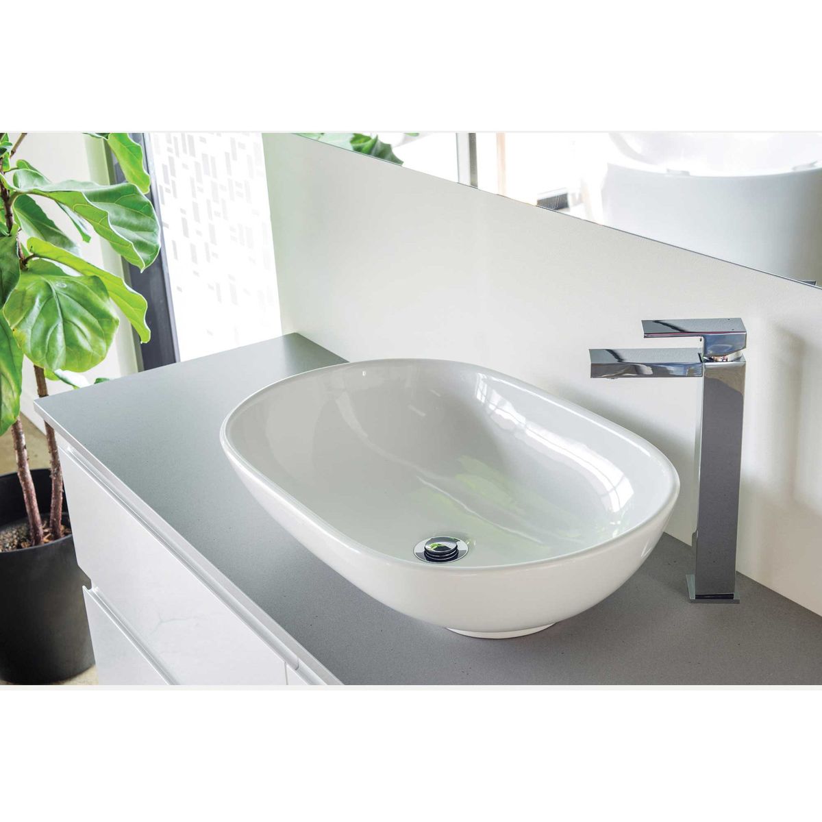 Arko 018 Ceramic Basin - White Gloss