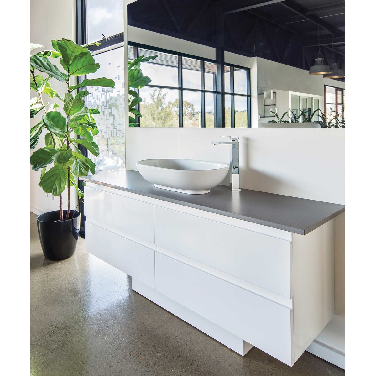 Arko 018 Ceramic Basin - White Gloss