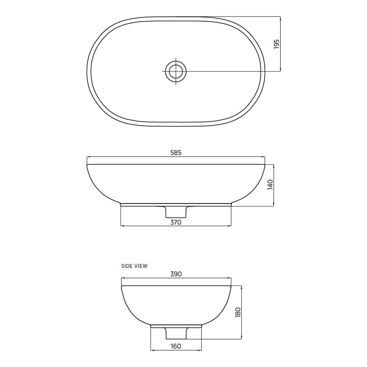 Arko 018 Ceramic Basin - White Gloss