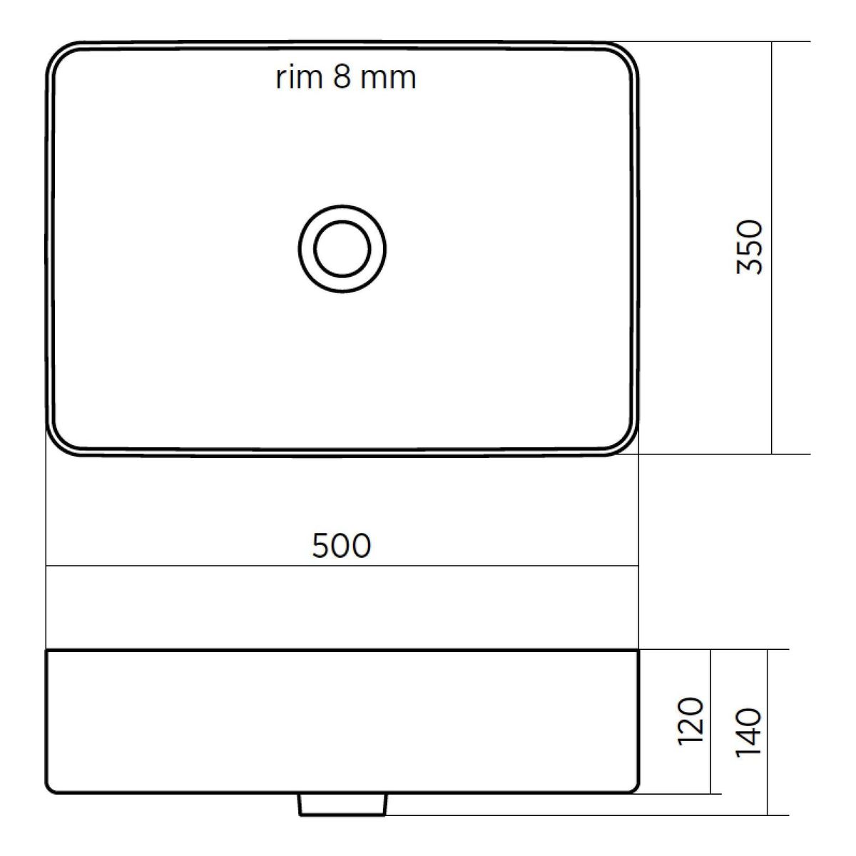 Plati 030 Ceramic Basin - White Gloss