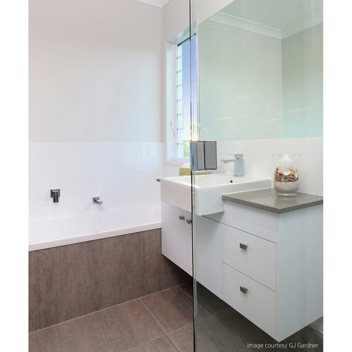 Seima Kyra 210 Ceramic Basin - White Gloss, No Taphole