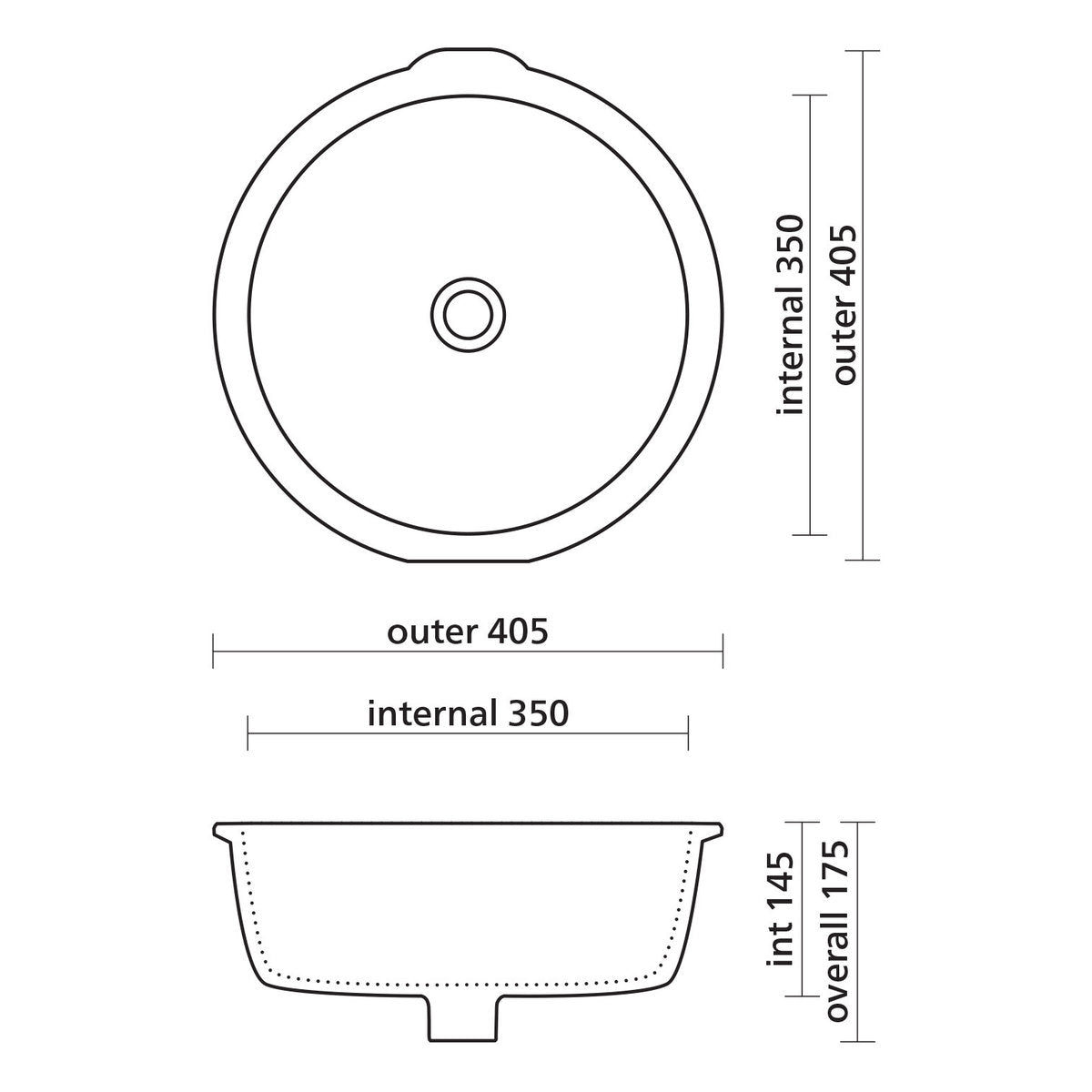 Seima Arko 405 Ceramic Basin - White Gloss