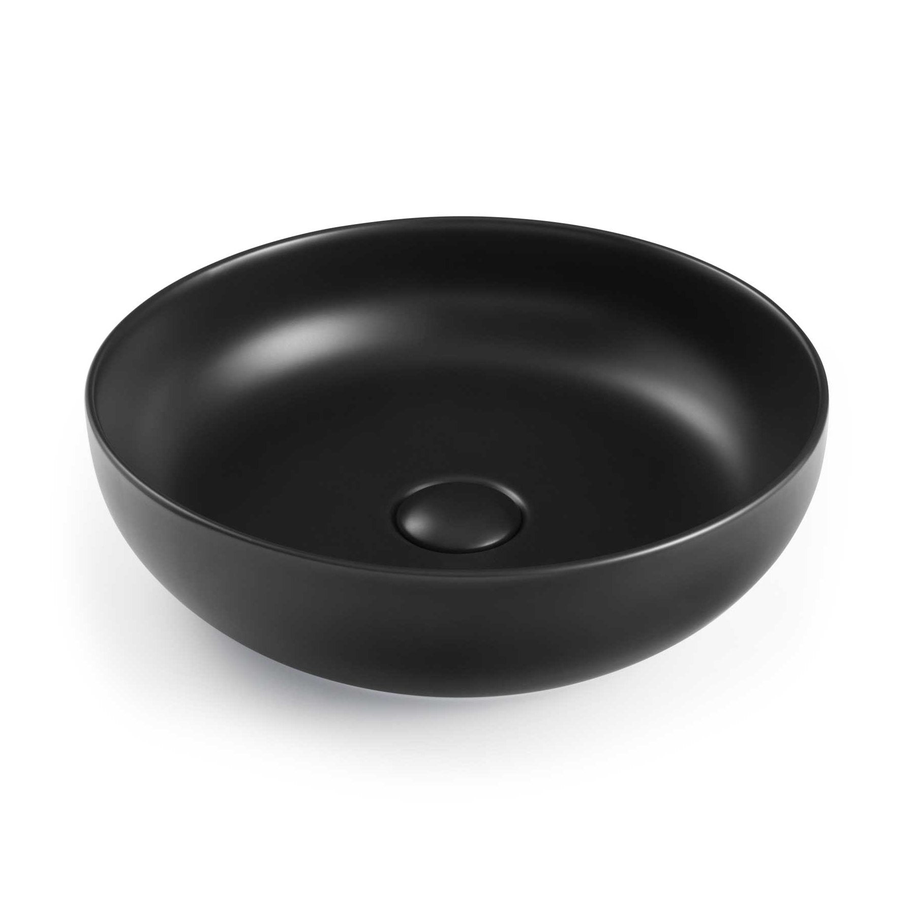 Seima Aurora 380 Ceramic Basin - Black Silk Matte