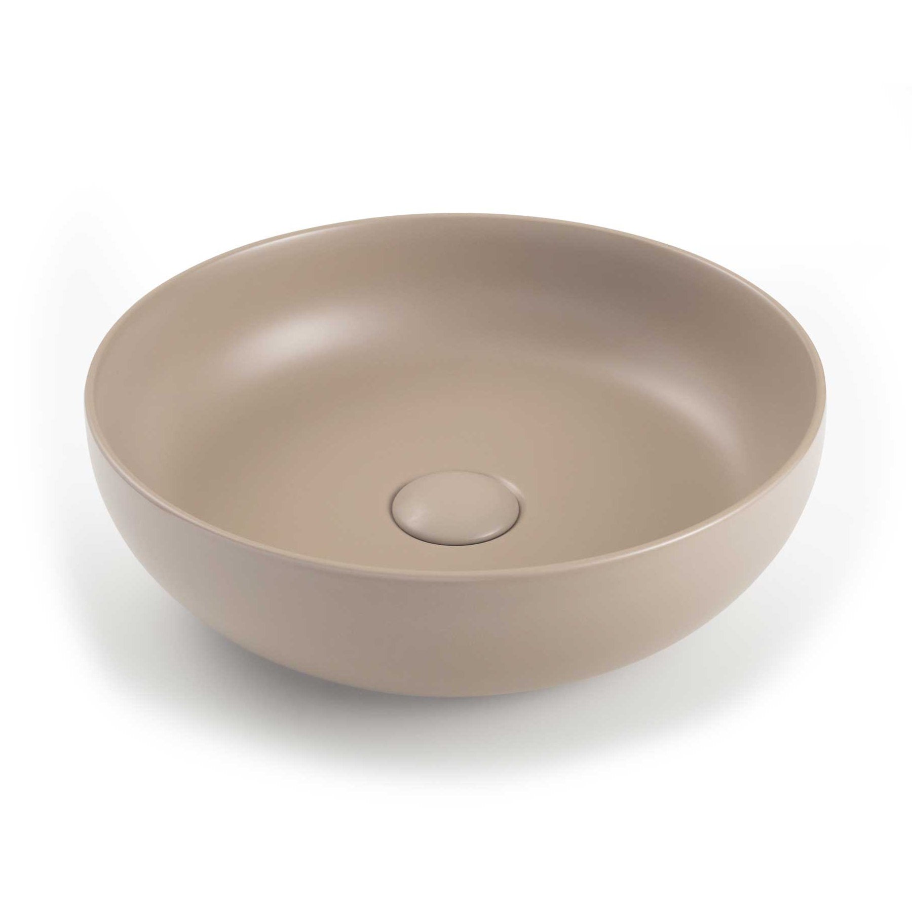 Seima Aurora 380 Ceramic Basin - Smoky Taupe Silk Matte