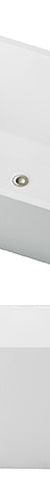 Arko 120 1500mm Freestanding Bath, White Gloss - Brushed Nickel Bezel & Waste