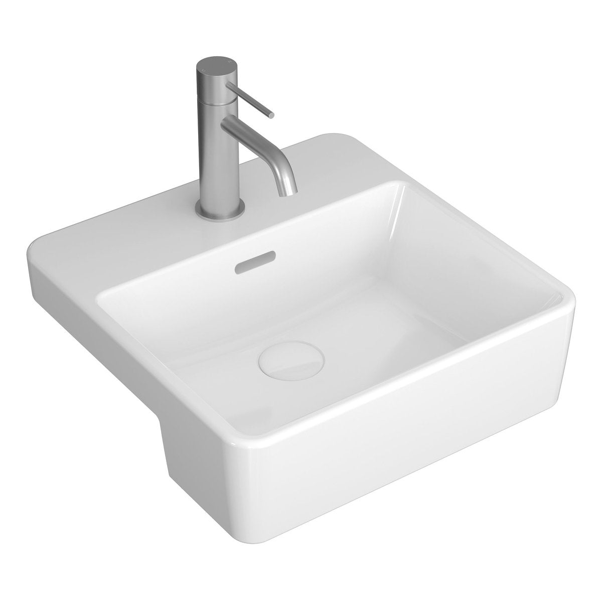 Seima Kyra 402 Ceramic Basin - White Gloss, 1 Taphole