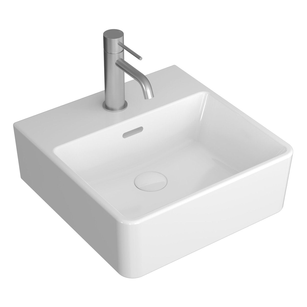 Seima Kyra 403 Ceramic Basin - White Gloss, 1 Taphole