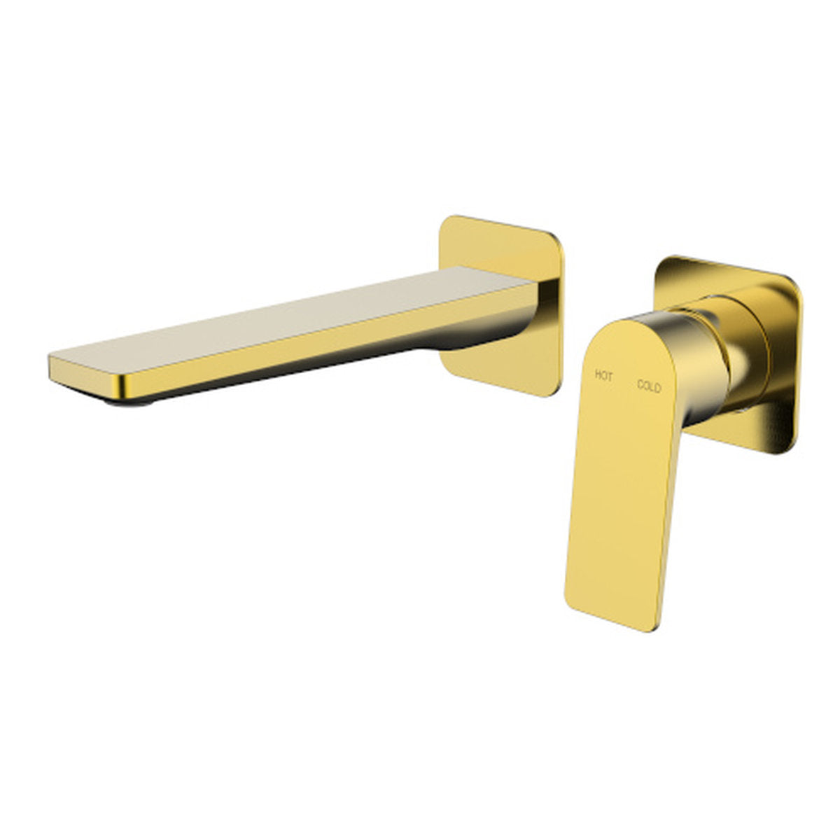 Millennium Jenex Wall Basin Mixer, Modern Brass
