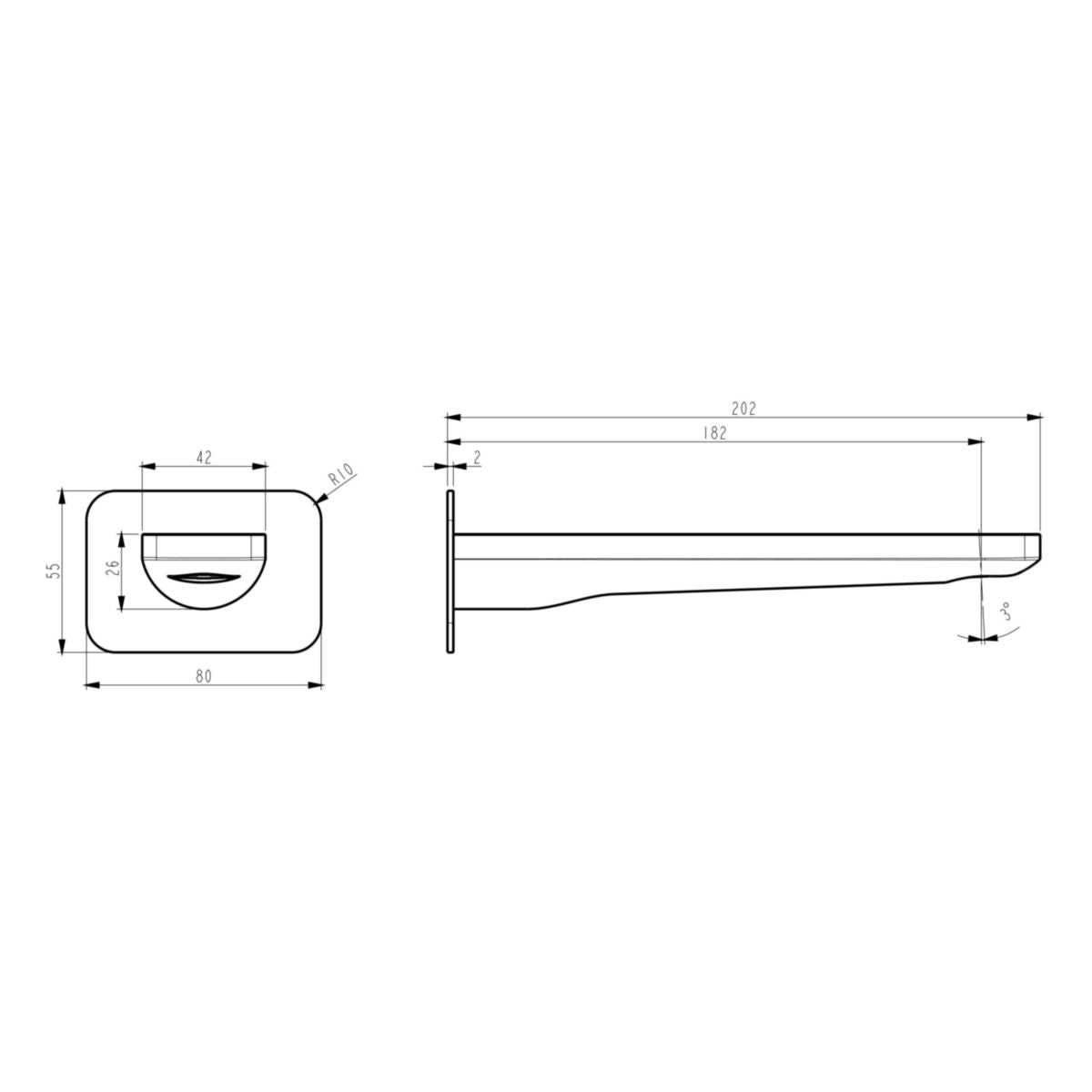 Millennium Jenex Bath Spout, Rosa