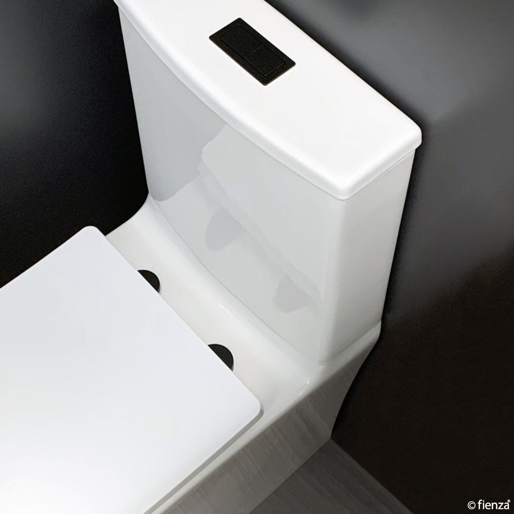 Fienza Seat Hinge Covers for Slim Seats, Matte Black