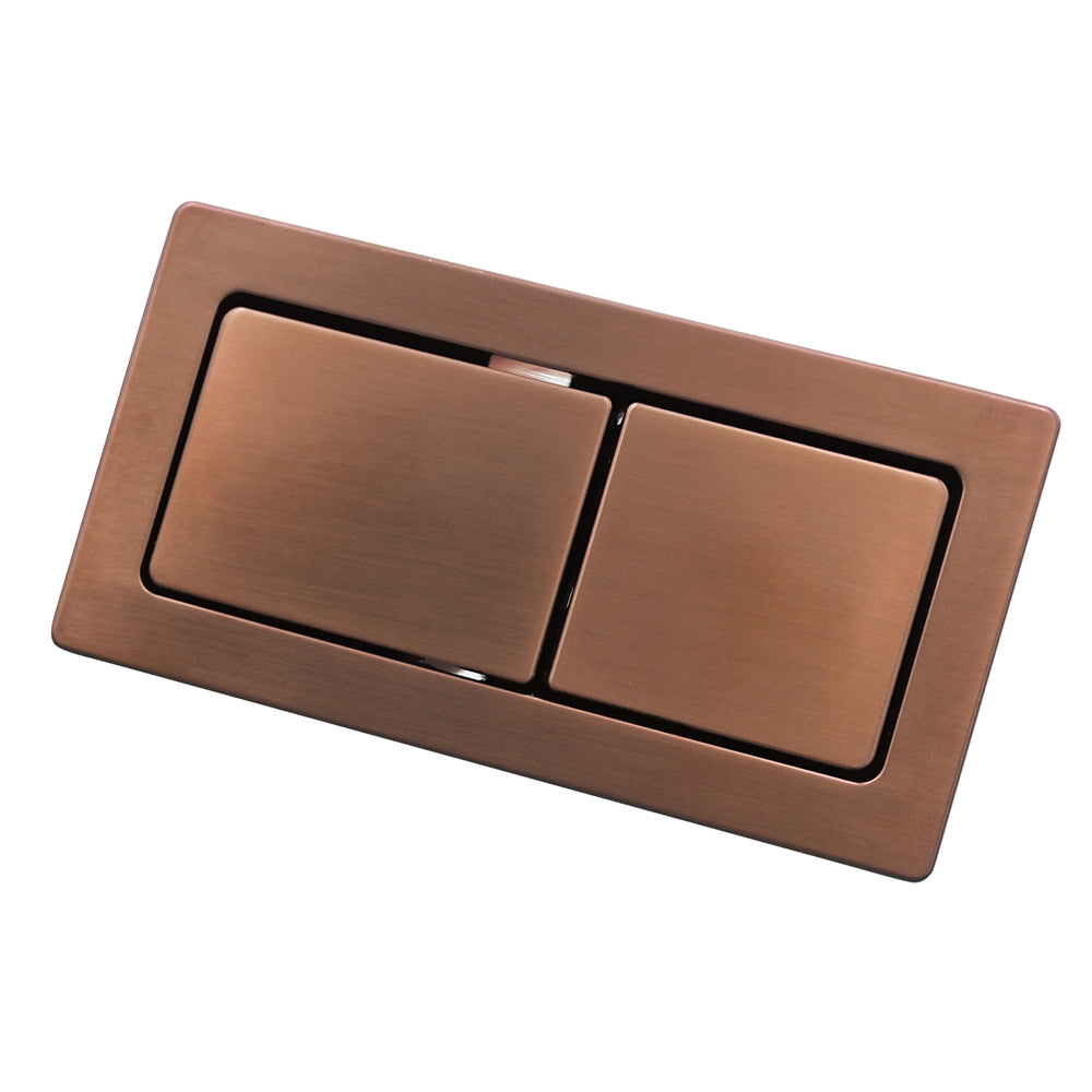 Fienza Back to Wall Toilet Flush Buttons, Brushed Copper