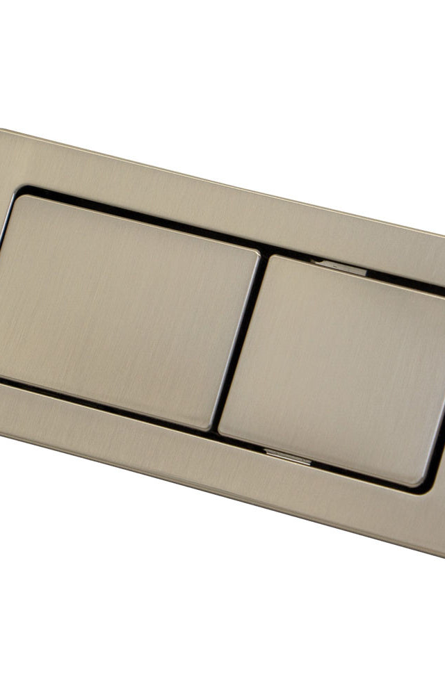 Rectangular Flush Buttons - Brushed Nickel