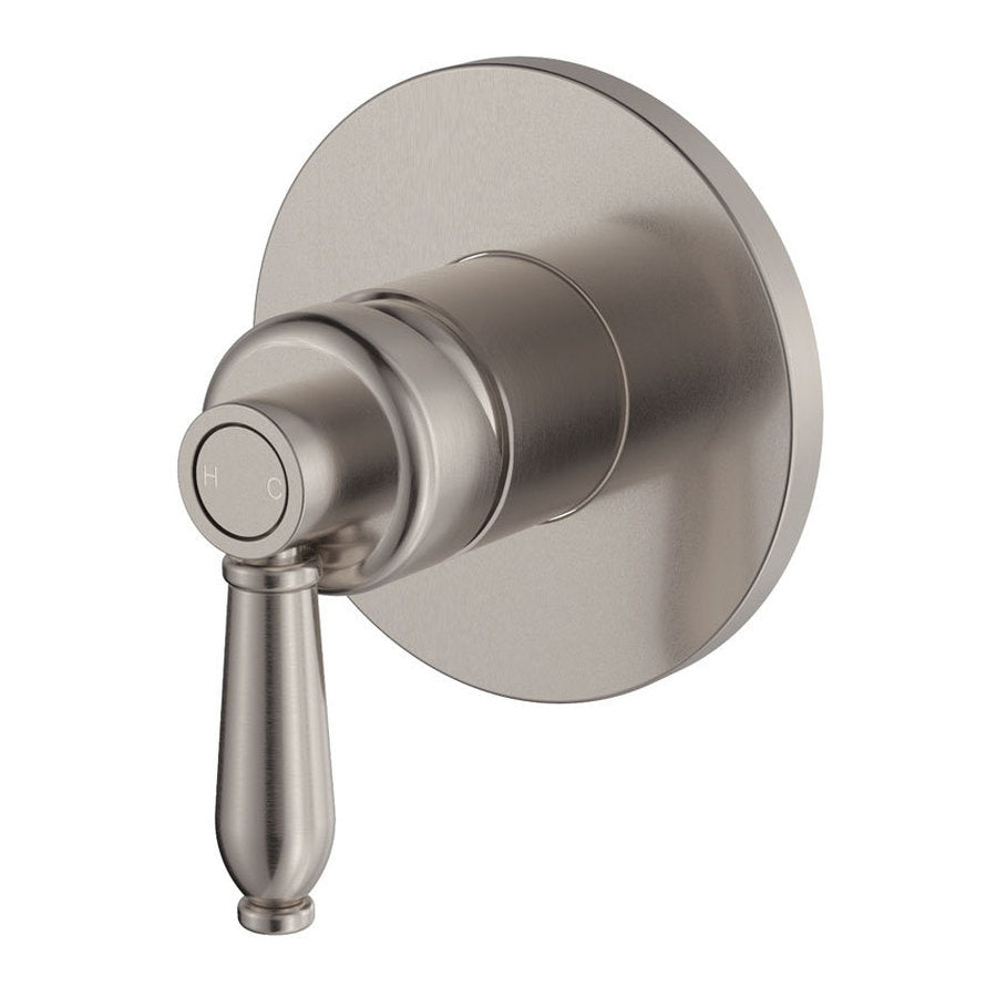 Fienza Eleanor Wall Mixer, Brushed Nickel/Brushed Nickel