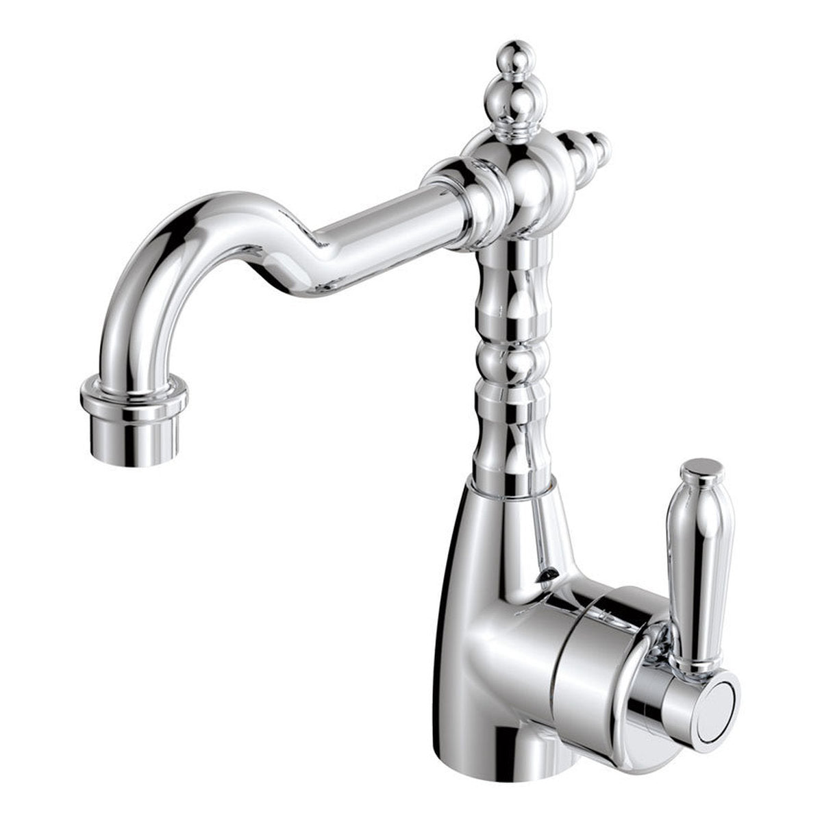 Eleanor Shepherds Crook Basin Mixer, Chrome/Chrome
