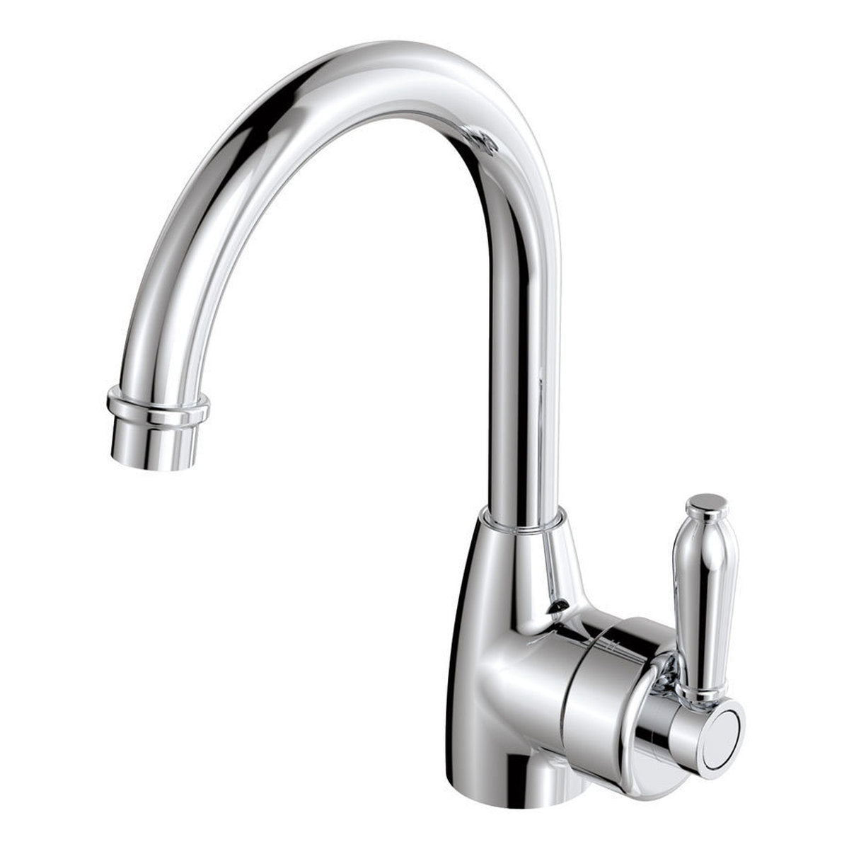 Fienza Eleanor Gooseneck Basin Mixer, Chrome/Chrome - Lead Free