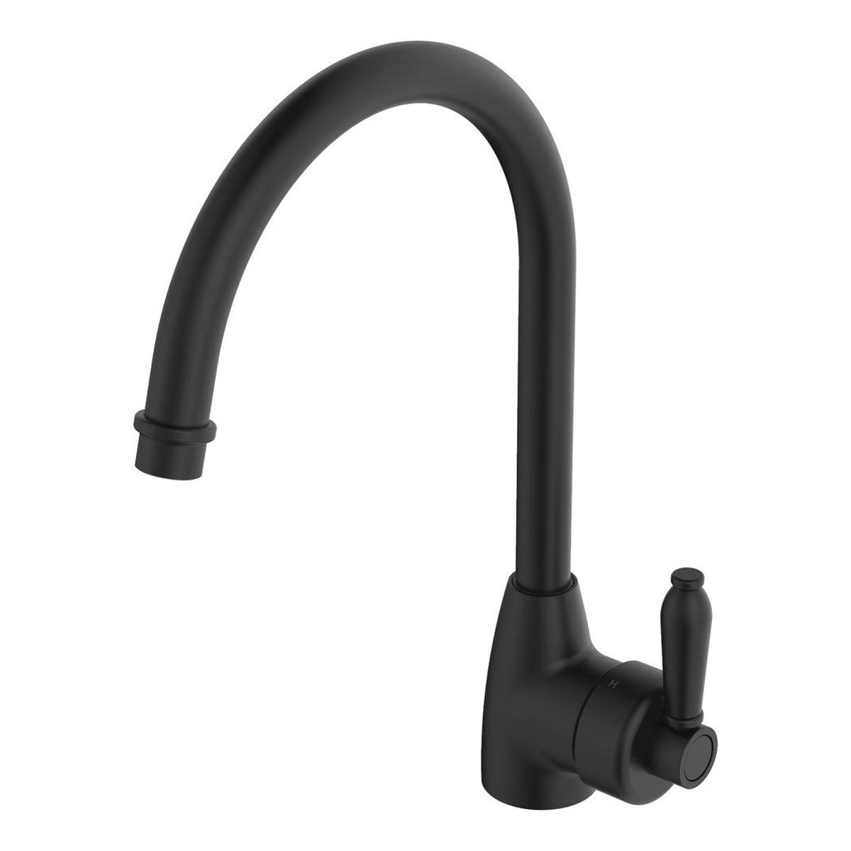 Eleanor Gooseneck Sink Mixer, Matte Black/Matte Black