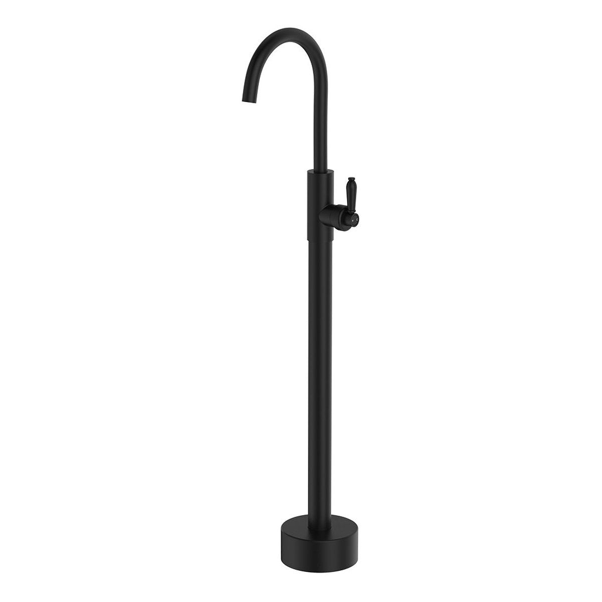 Fienza Eleanor Floor Mounted Basin/Bath Mixer, Matte Black/Matte Black