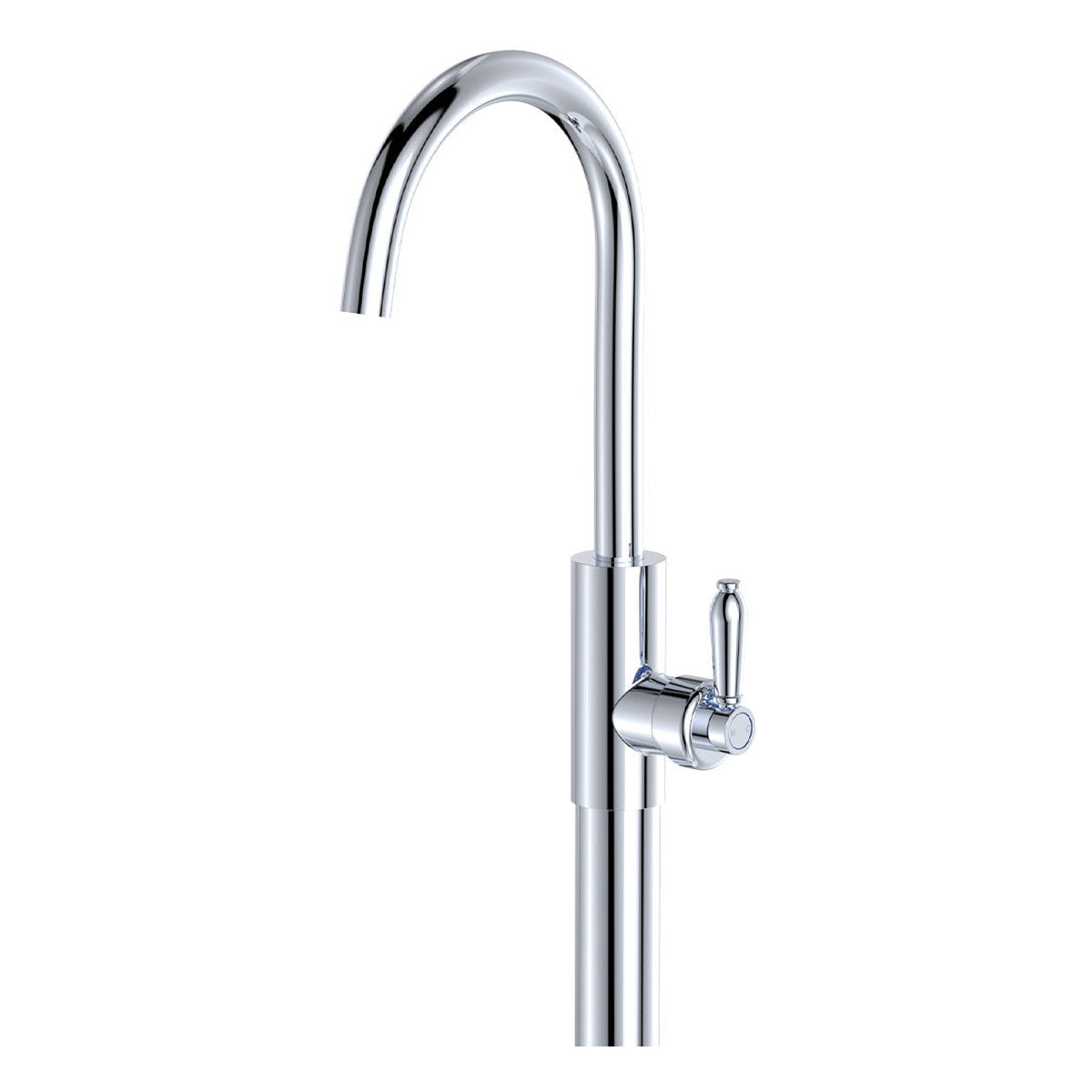 Fienza Eleanor Floor Mounted Basin/Bath Mixer, Chrome/Chrome