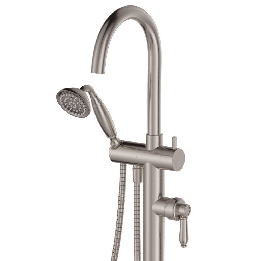 Eleanor Floor Mixer & Shower, Brushed Nickel - 202113NN